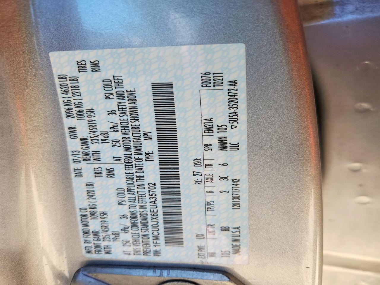 2014 FORD ESCAPE TITANIUM photo 14