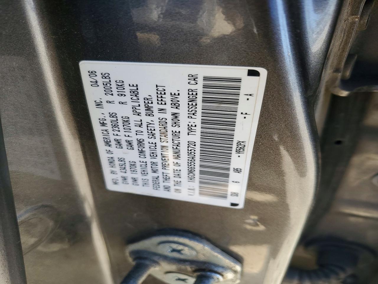 2006 HONDA ACCORD EX photo 23