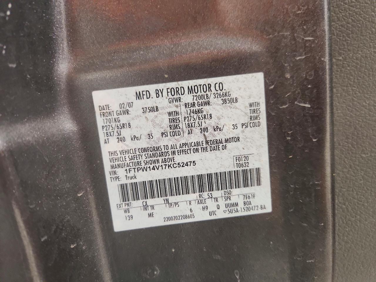 2007 FORD F150 SUPERCREW photo 34