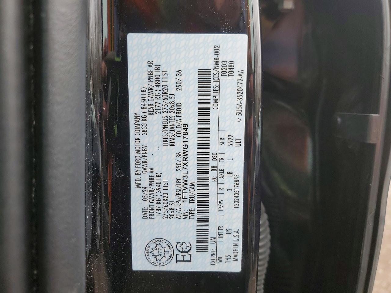 2024 FORD F150 LIGHTNING XLT photo 13
