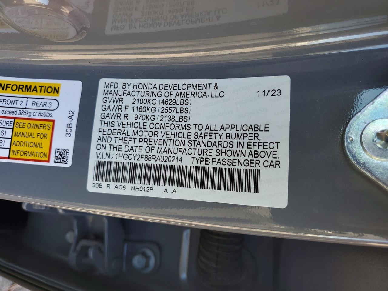 2024 HONDA ACCORD TOURING HYBRID photo 34