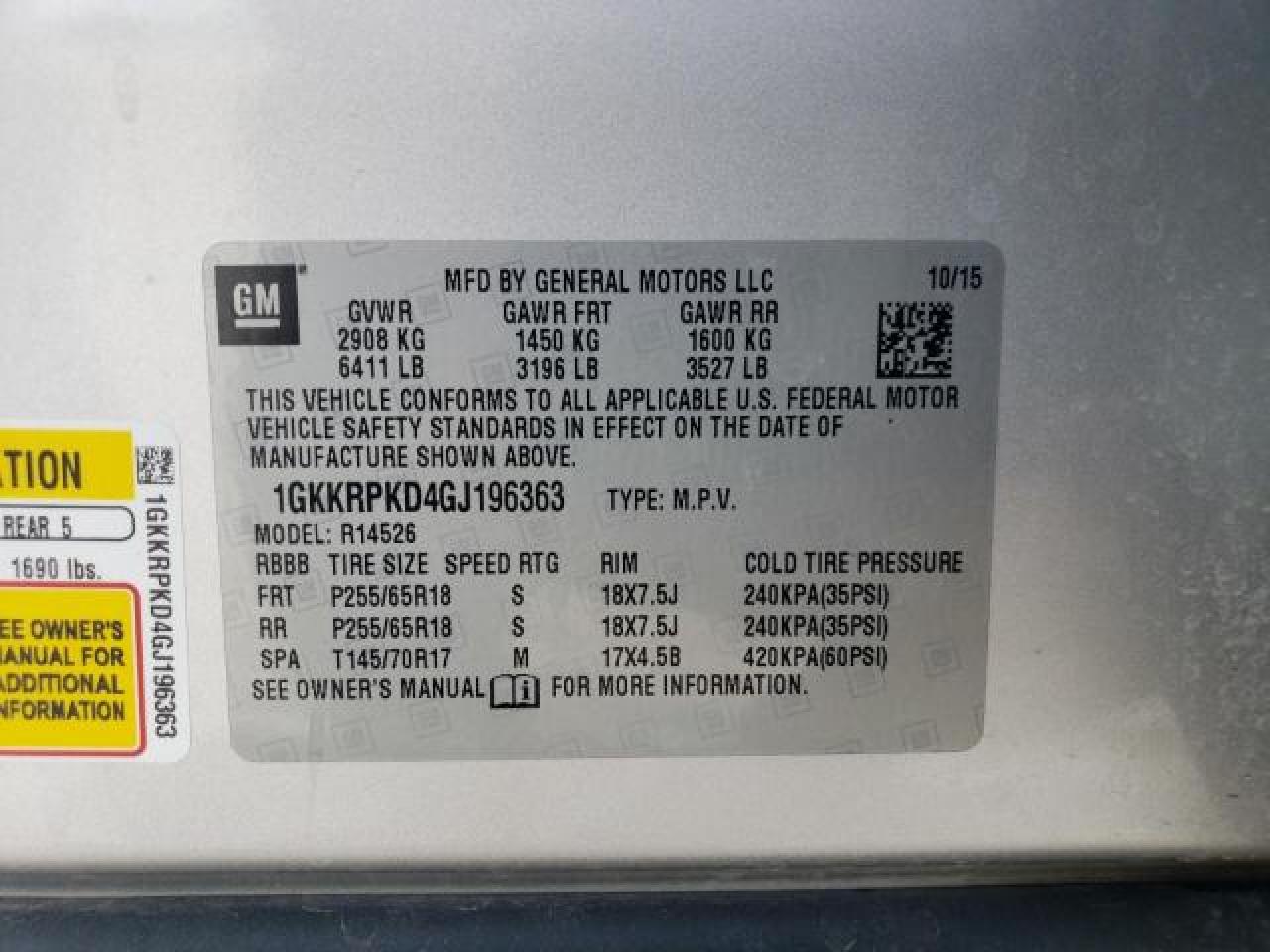 2016 GMC ACADIA SLE photo 13