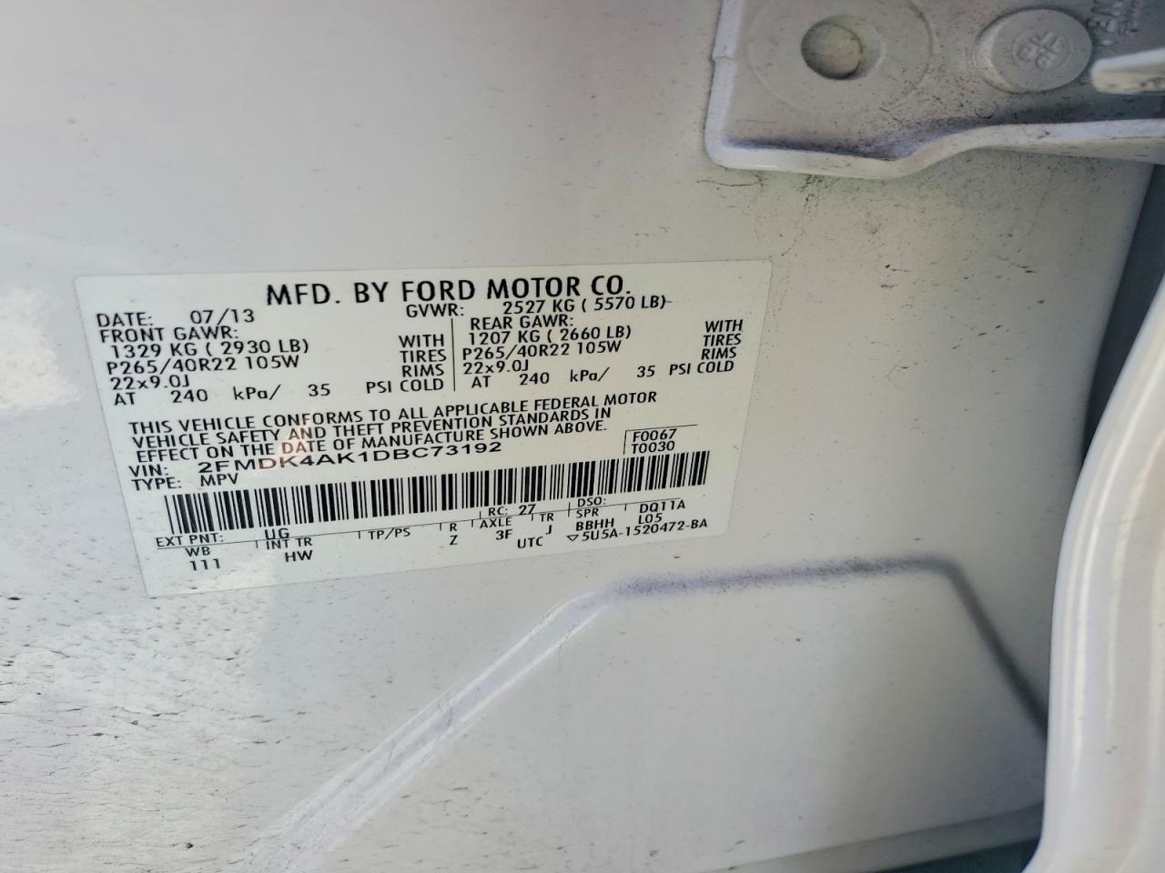 2013 FORD EDGE SPORT photo 23
