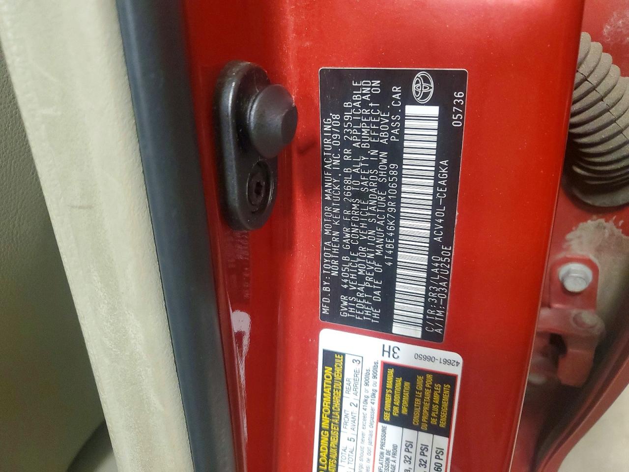 2009 TOYOTA CAMRY XLE photo 25
