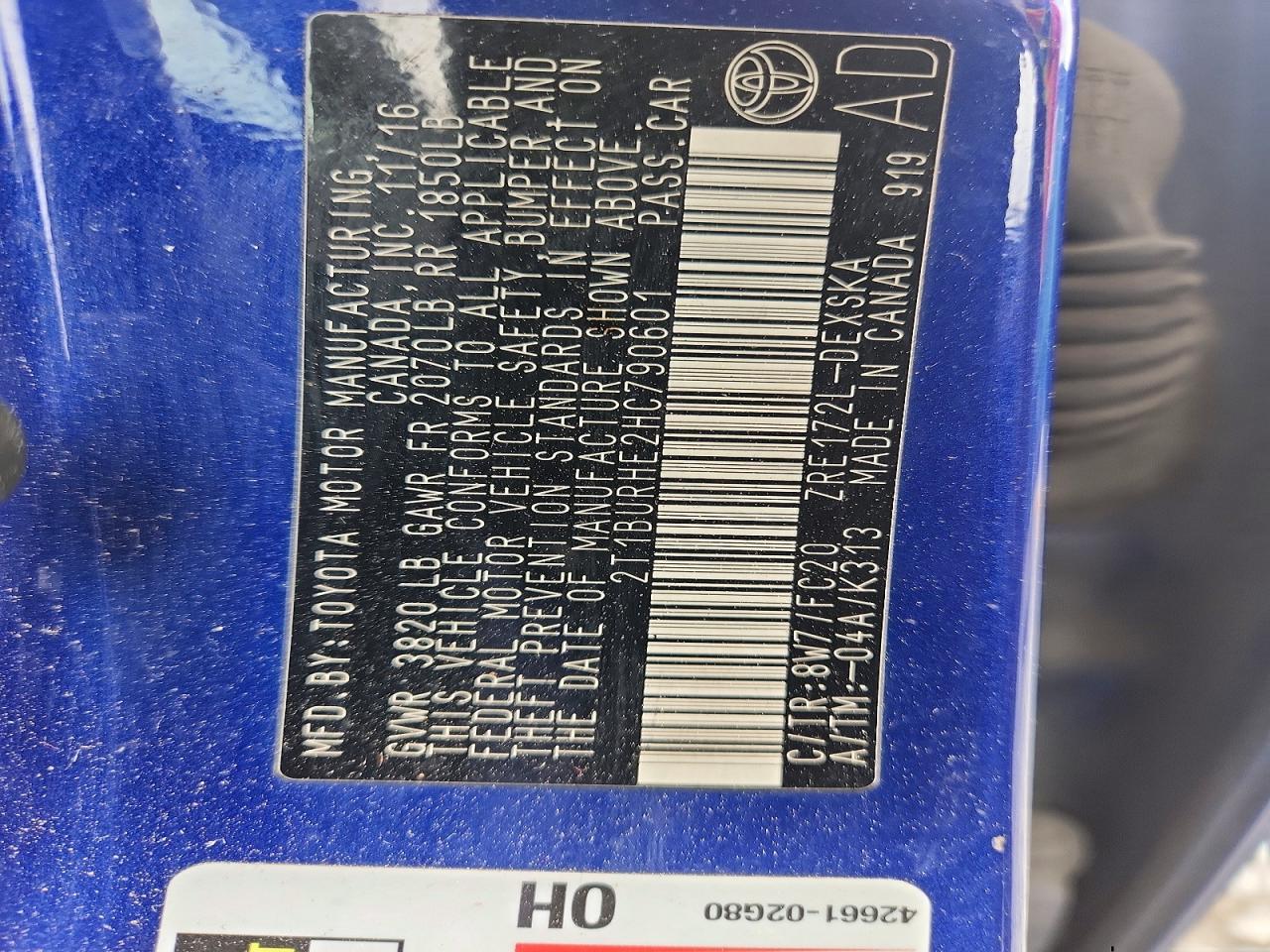 2017 TOYOTA COROLLA SE photo 12