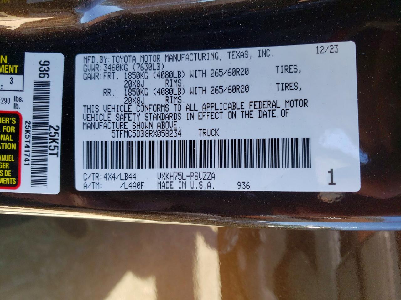 2024 TOYOTA TUNDRA 1794 EDITION HV photo 25