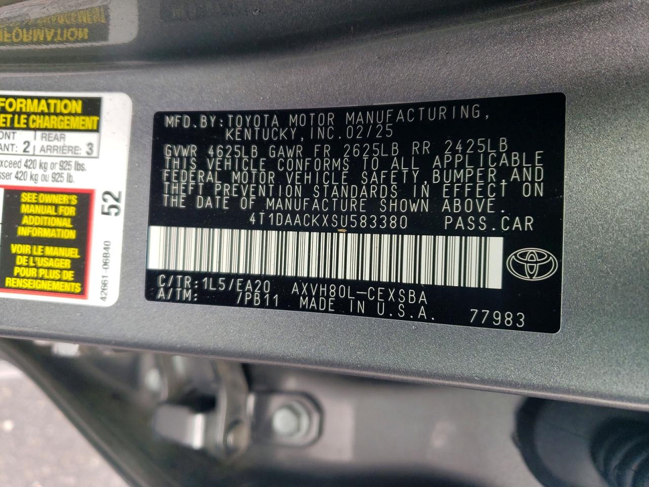2025 TOYOTA CAMRY SE photo 23