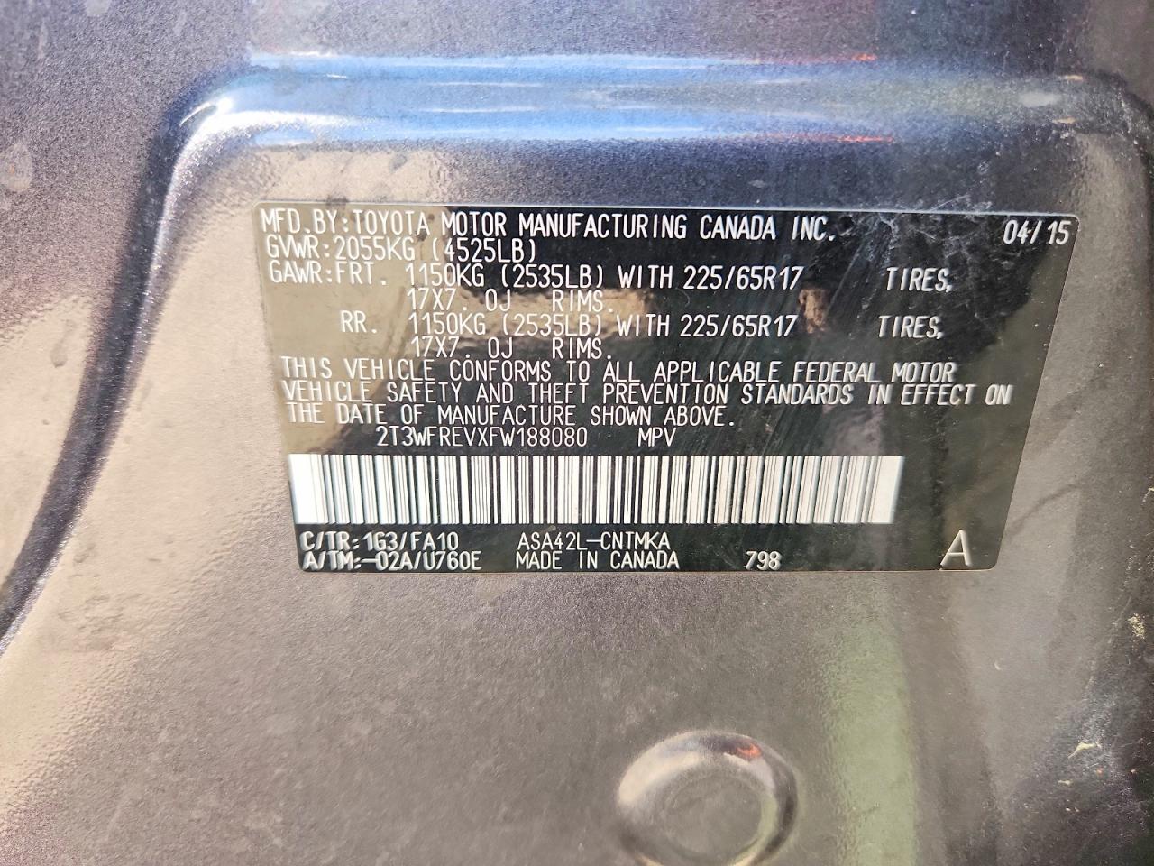2015 TOYOTA RAV4 XLE photo 37