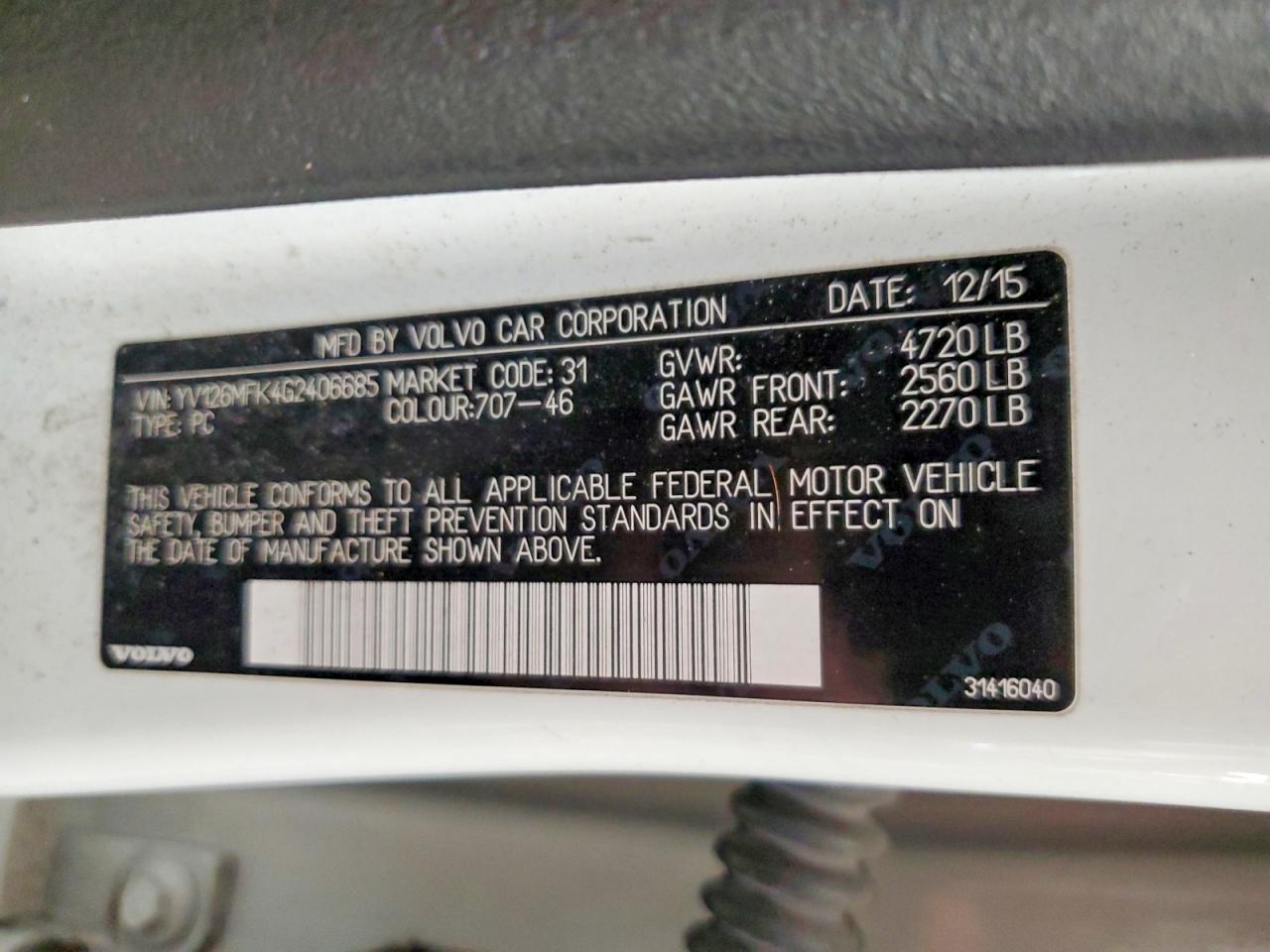 2016 VOLVO S60 PREMIER photo 13