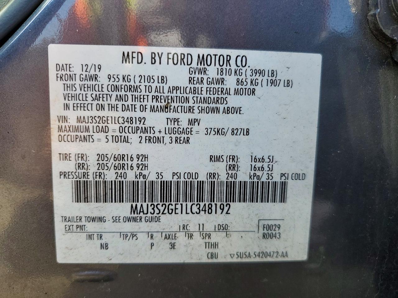 2020 FORD ECOSPORT SE photo 25