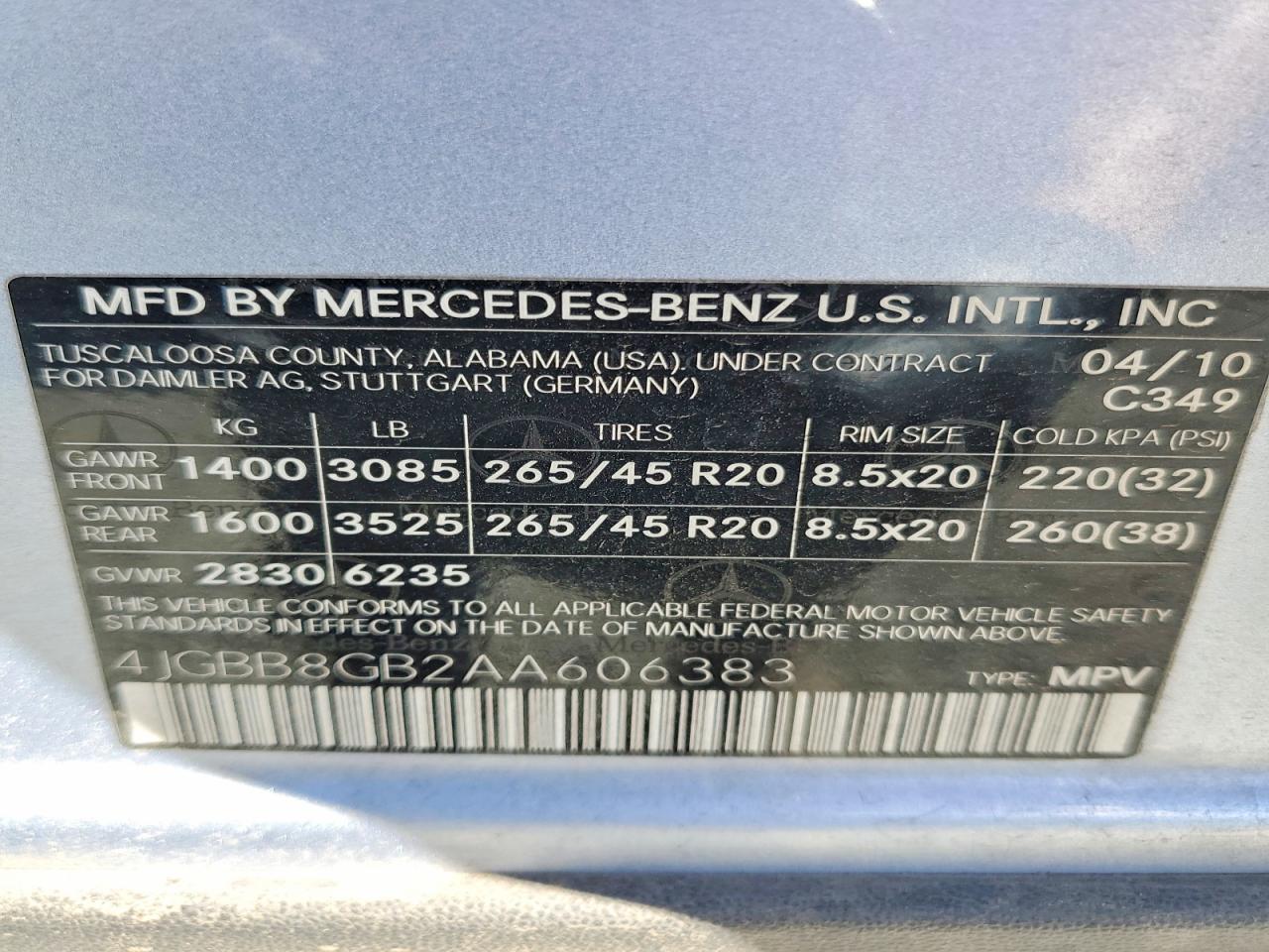 2010 MERCEDES-BENZ ML 350 4MATIC photo 25