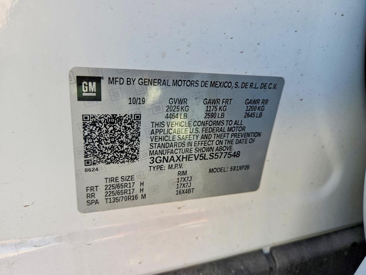 2020 CHEVROLET EQUINOX LS photo 12