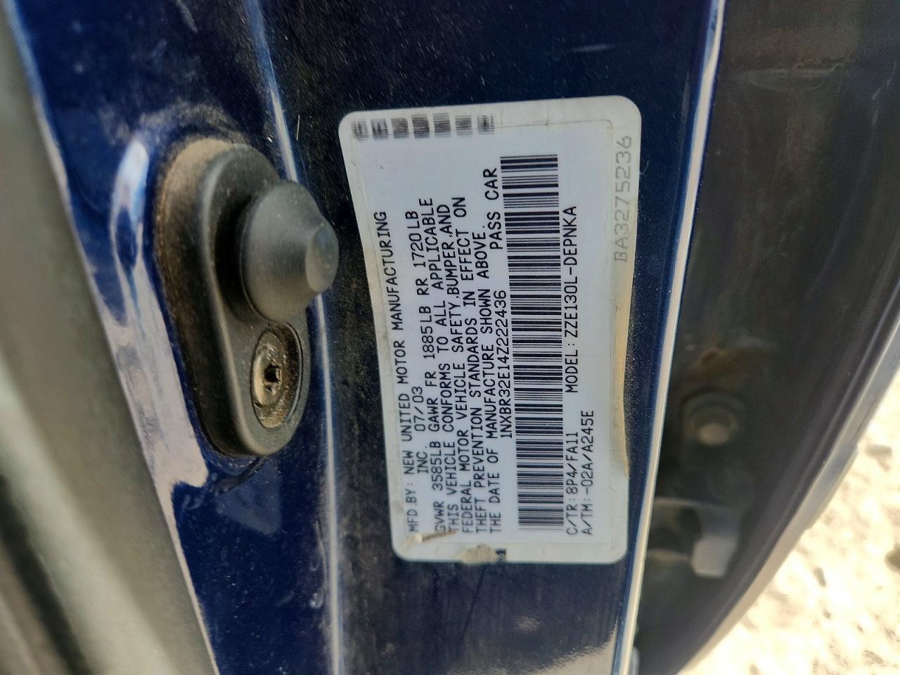 2004 TOYOTA COROLLA CE photo 12