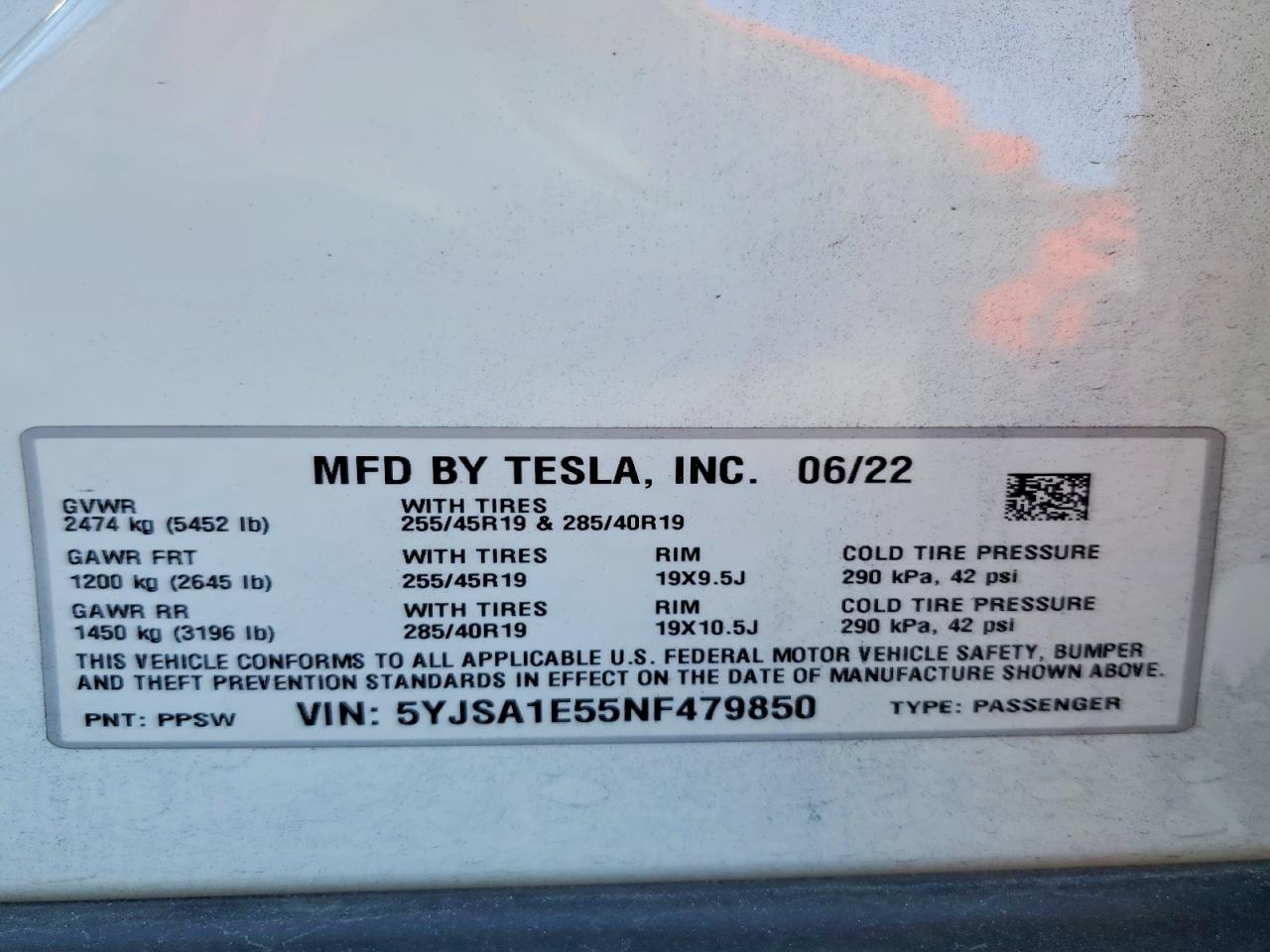 2022 TESLA MODEL S photo 13