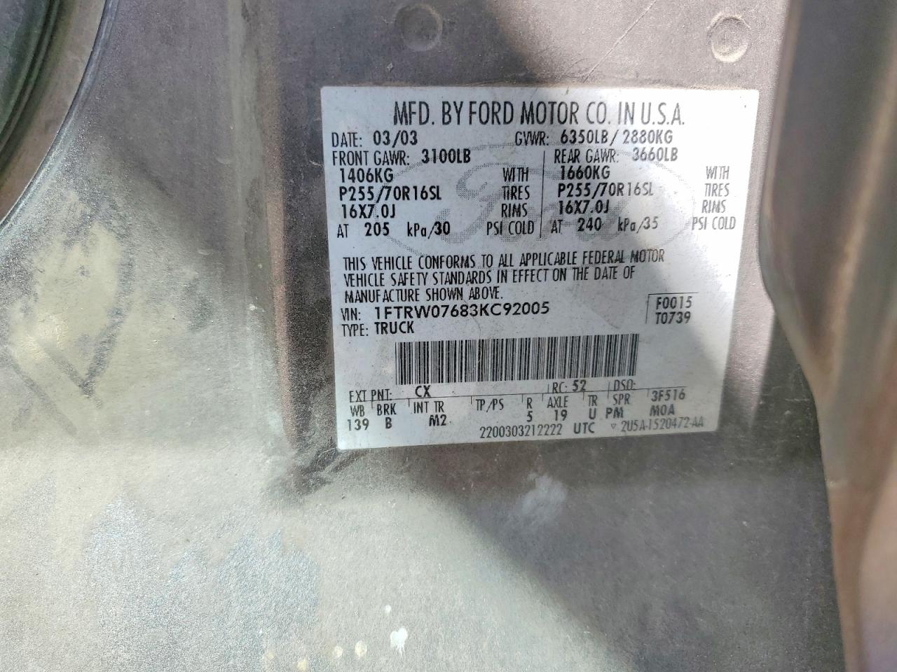 2003 FORD F150 SUPERCREW photo 23