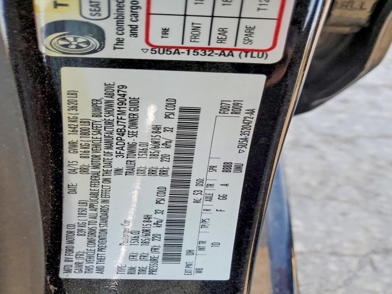2015 FORD FIESTA SE photo 23