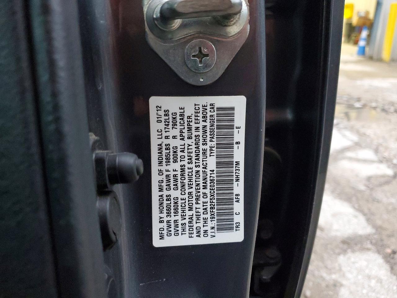 2012 HONDA CIVIC LX photo 23