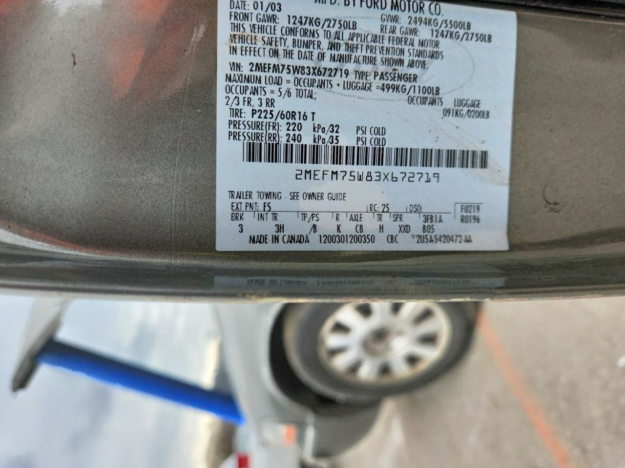 2003 MERCURY GRAND MARQUIS LS photo 13