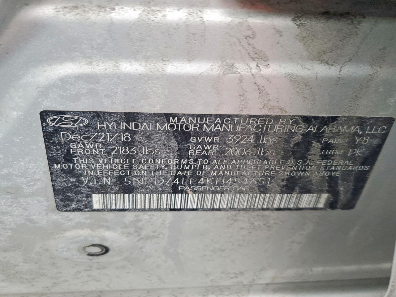2019 HYUNDAI ELANTRA SE photo 34