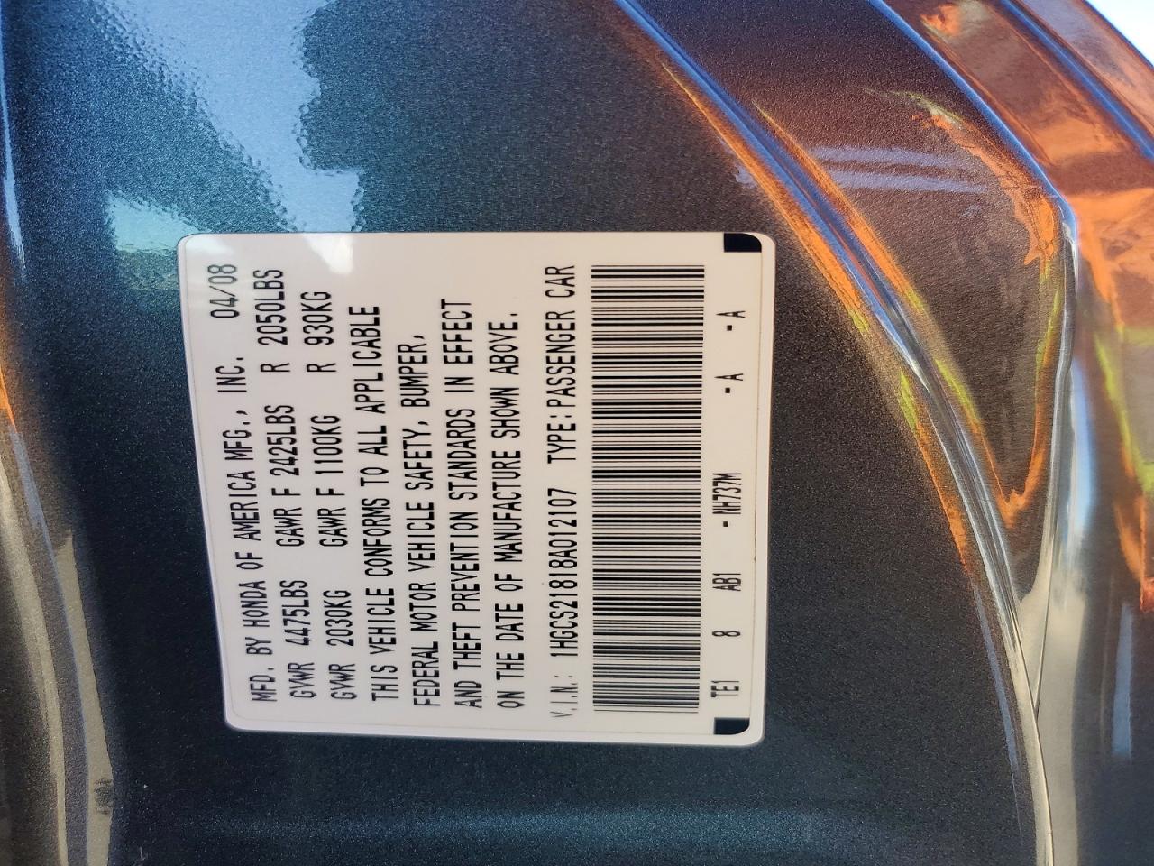 2008 HONDA ACCORD EXL photo 34