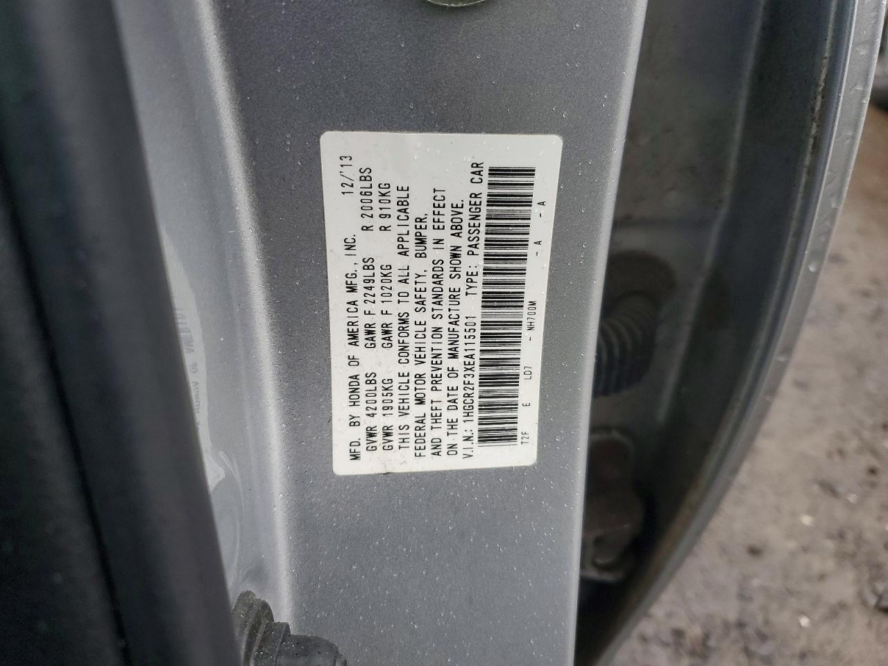 2014 HONDA ACCORD LX photo 12