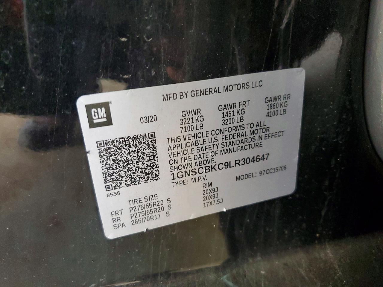 2020 CHEVROLET TAHOE C1500 LT photo 25