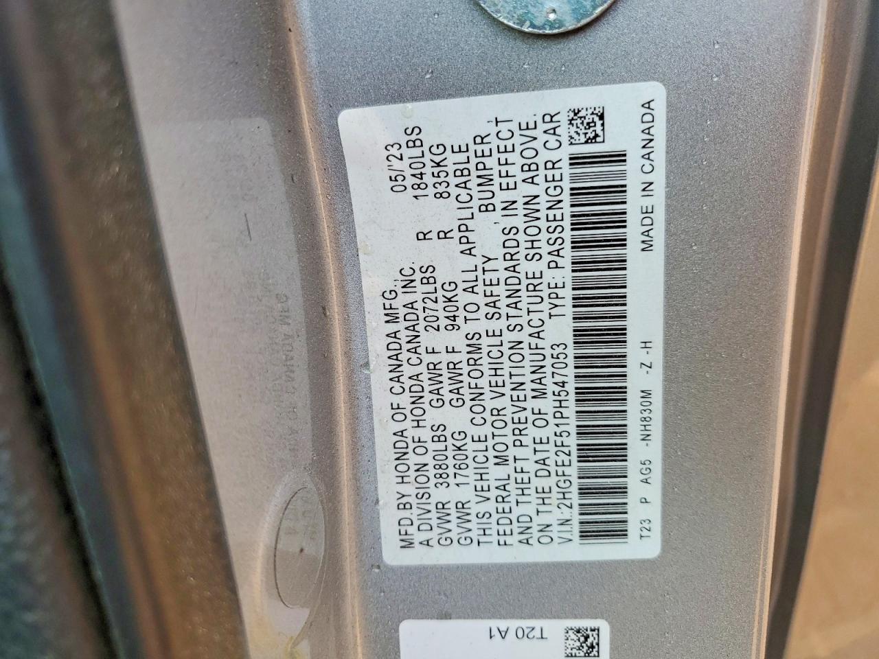 2023 HONDA CIVIC SPORT photo 23