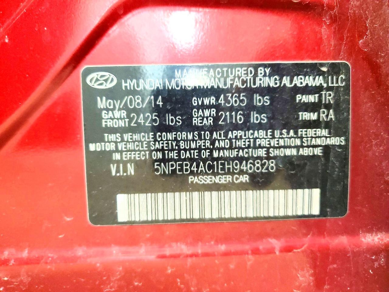 2014 HYUNDAI SONATA GLS photo 34