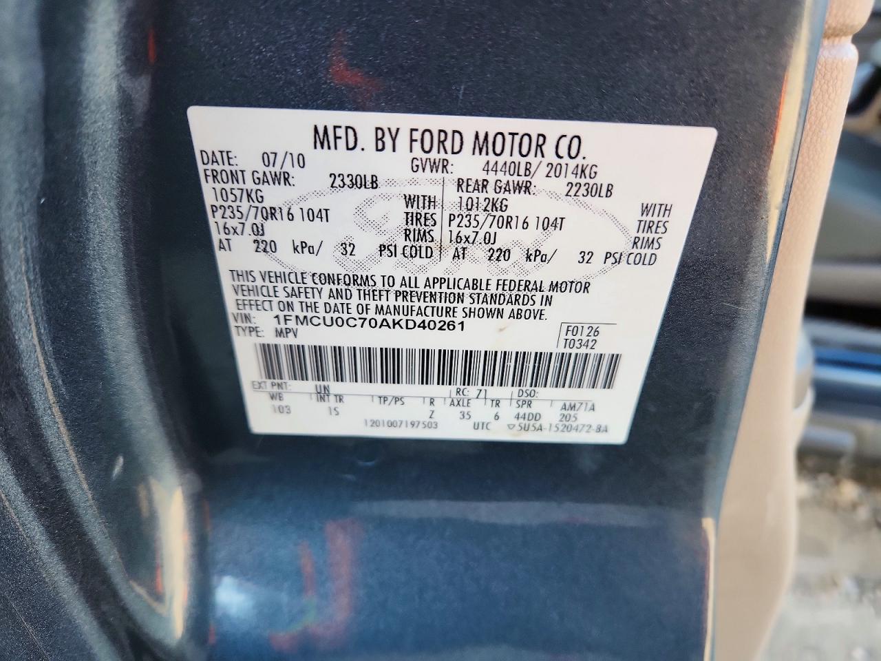 2010 FORD ESCAPE XLS photo 13