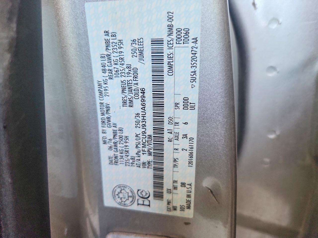 2017 FORD ESCAPE TITANIUM photo 23