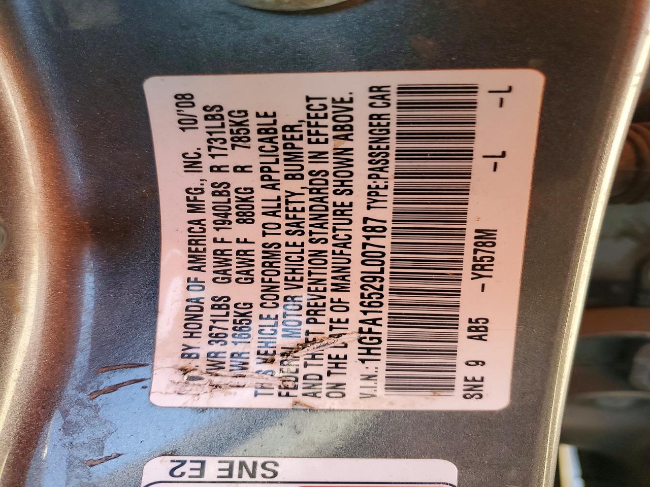 2009 HONDA CIVIC LX photo 23