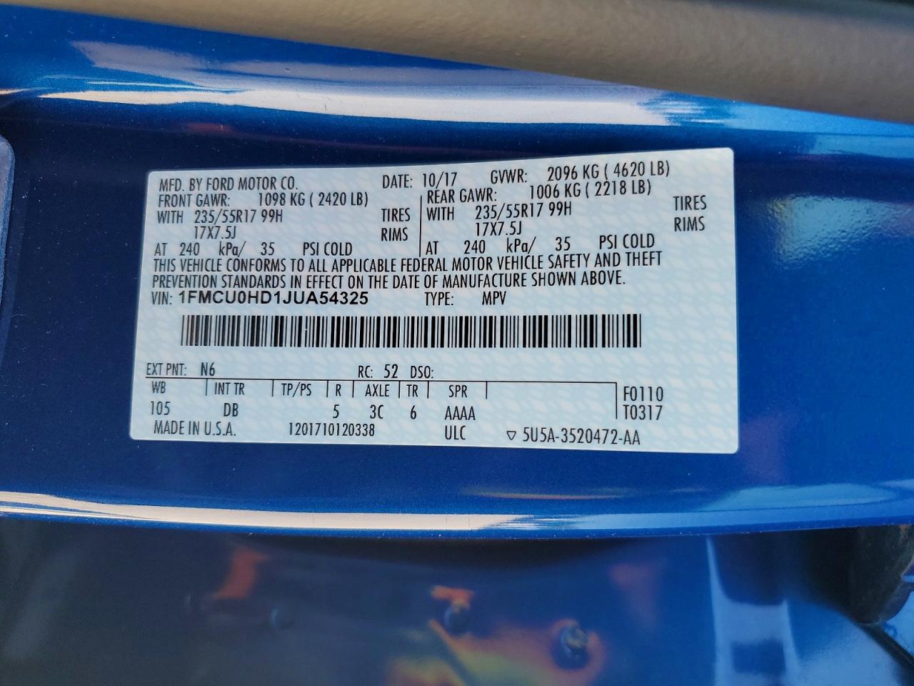 2018 FORD ESCAPE SEL photo 13
