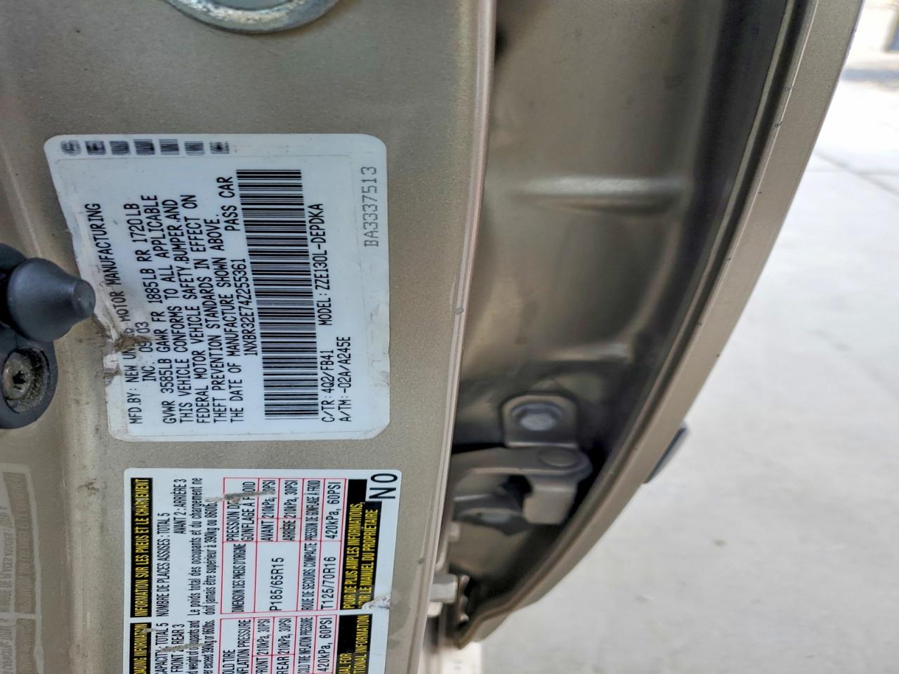 2004 TOYOTA COROLLA CE photo 23