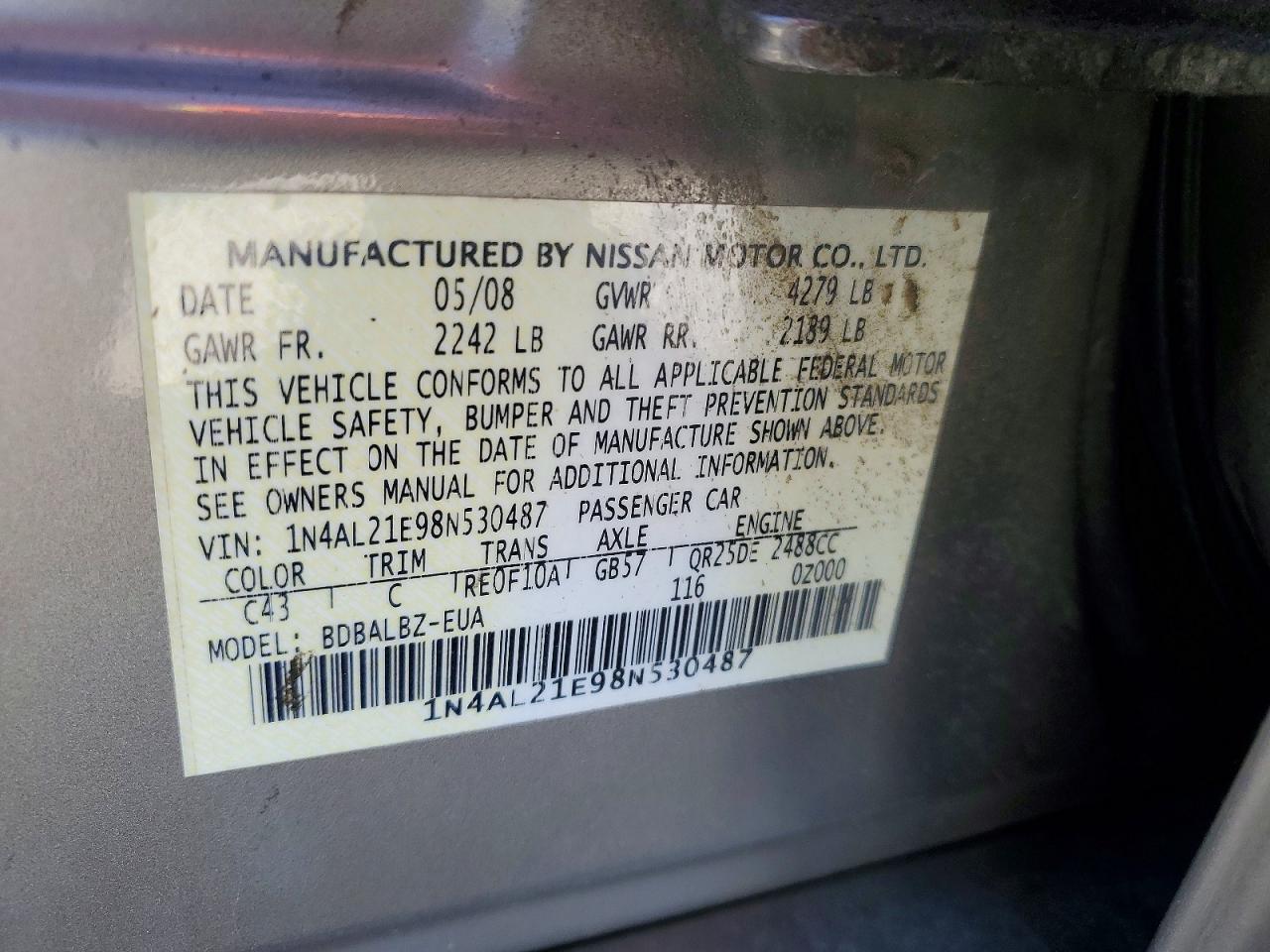 2008 NISSAN ALTIMA 2.5 photo 23