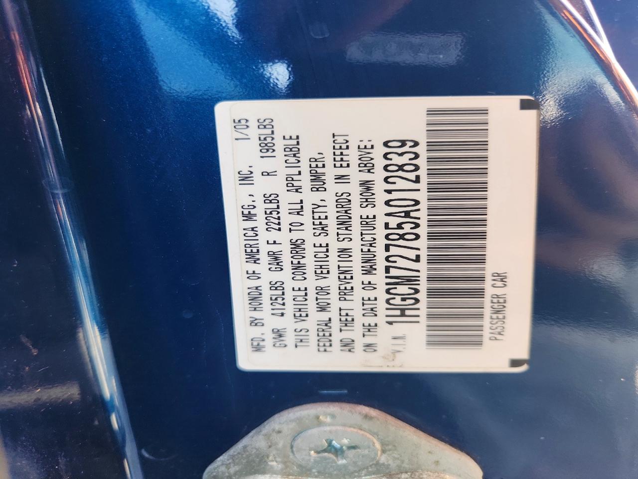 2005 HONDA ACCORD EX photo 24