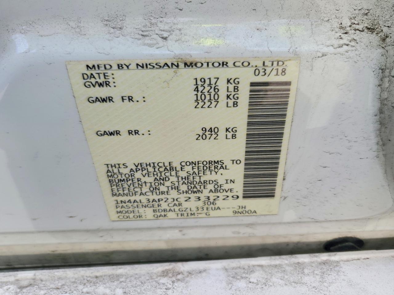 2018 NISSAN ALTIMA 2.5 S photo 25