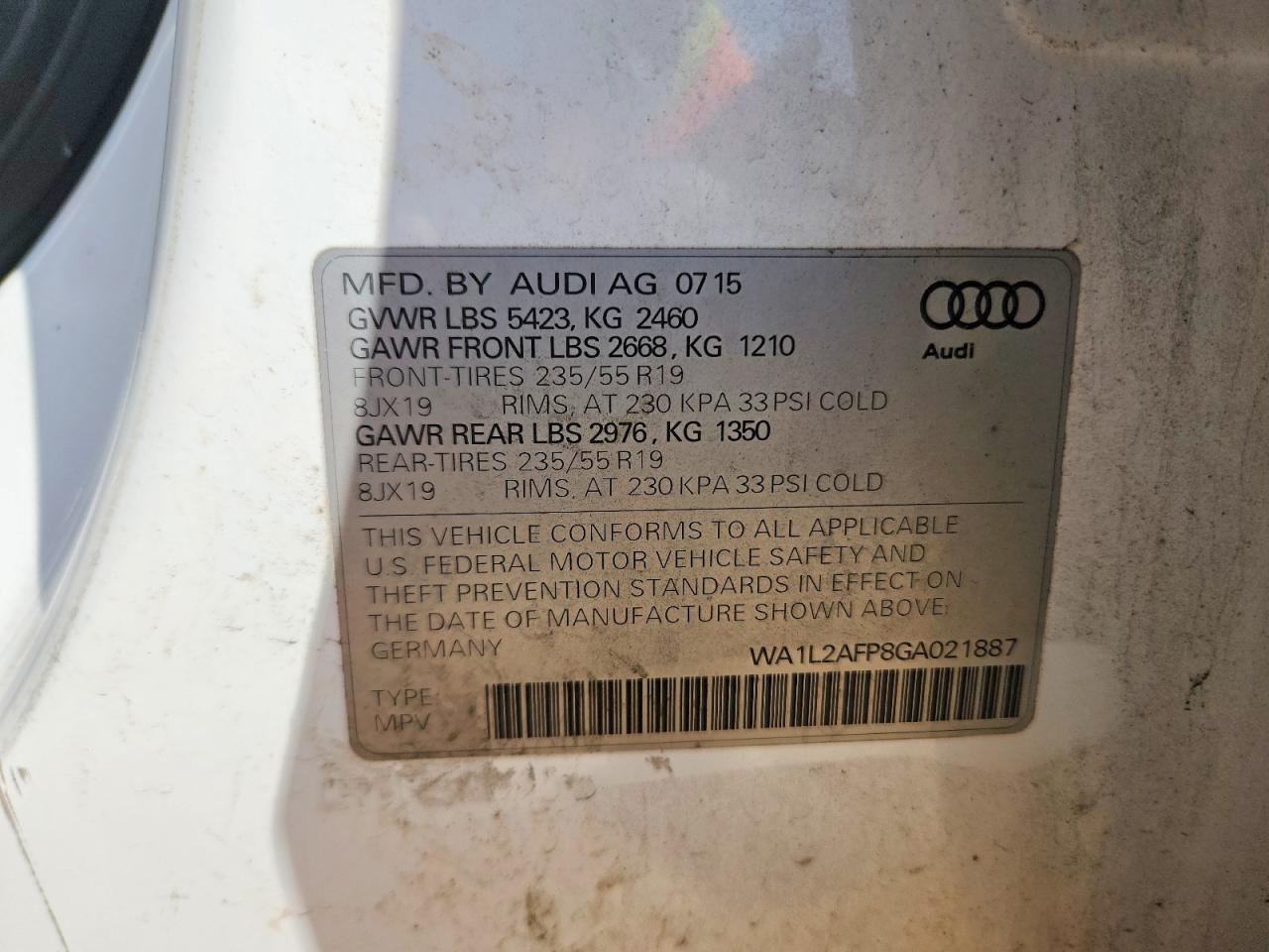 2016 AUDI Q5 PREMIUM PLUS photo 13
