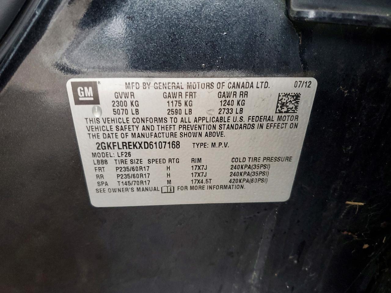 2013 GMC TERRAIN SLE photo 13
