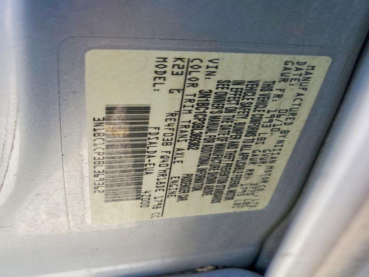 2011 NISSAN VERSA 1.8 S photo 34