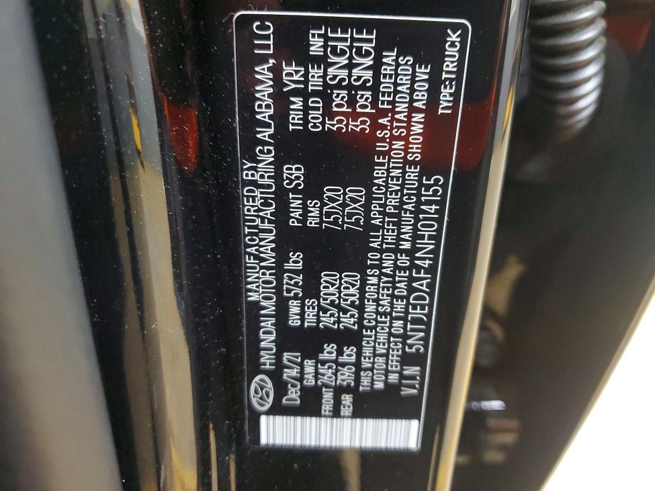 2022 HYUNDAI SANTA CRUZ LIMITED photo 12