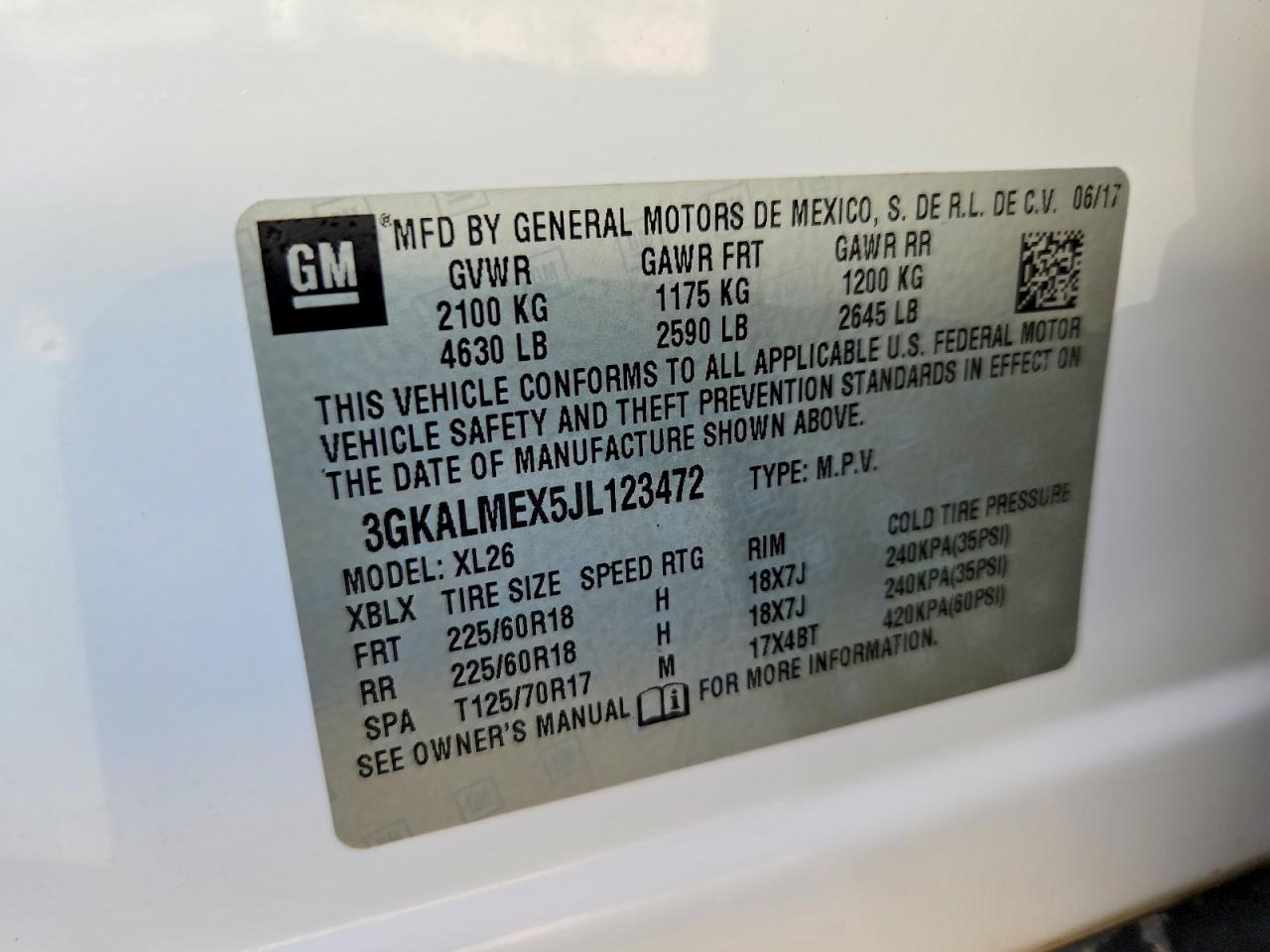 2018 GMC TERRAIN SLE photo 37