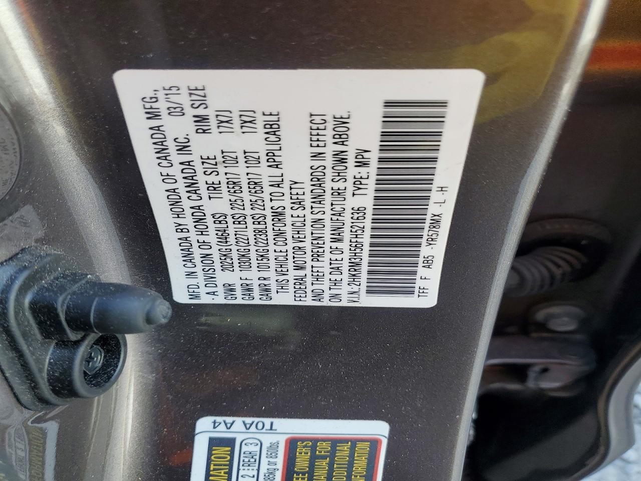 2015 HONDA CR-V EX photo 27