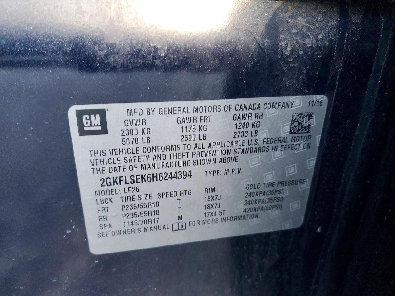 2017 GMC TERRAIN SLE photo 13