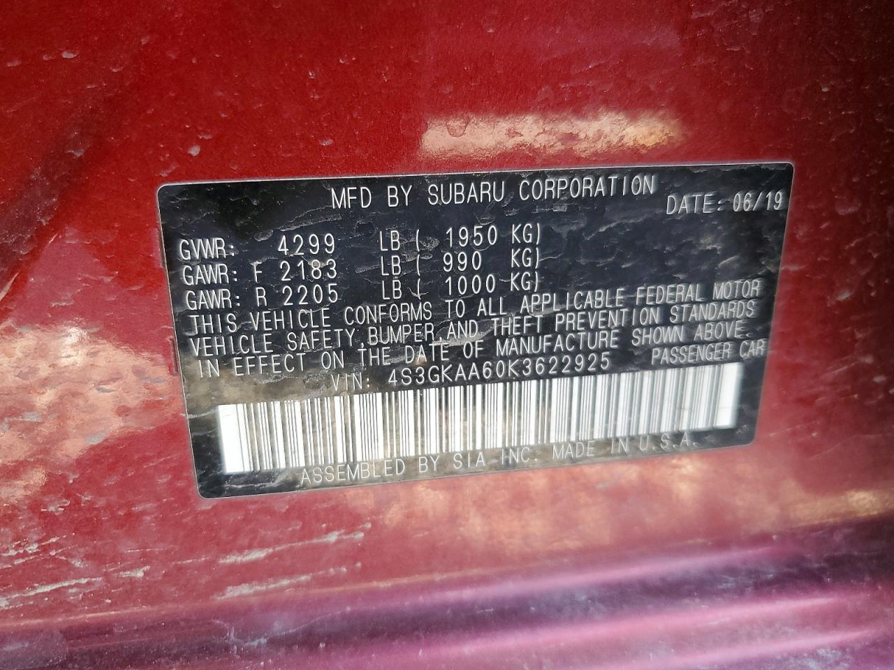 2019 SUBARU IMPREZA photo 25