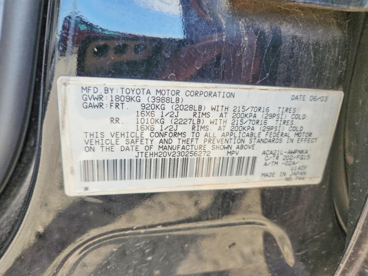 2003 TOYOTA RAV4 BASE photo 37