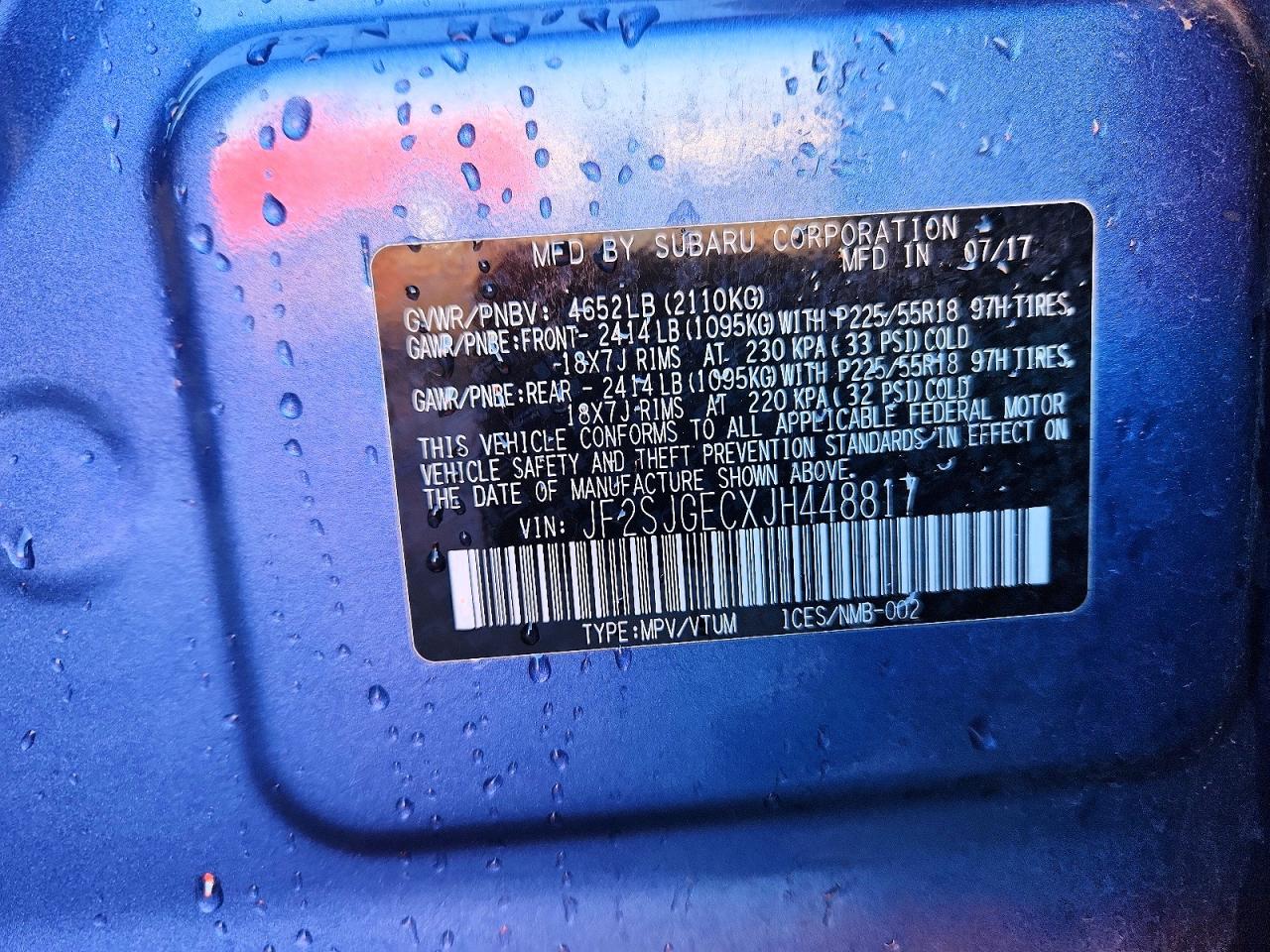 2018 SUBARU FORESTER 2.0XT PREMIUM photo 13