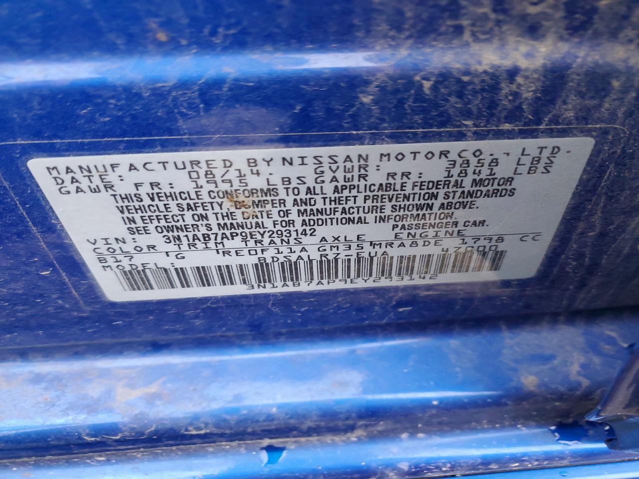 2014 NISSAN SENTRA SR photo 23