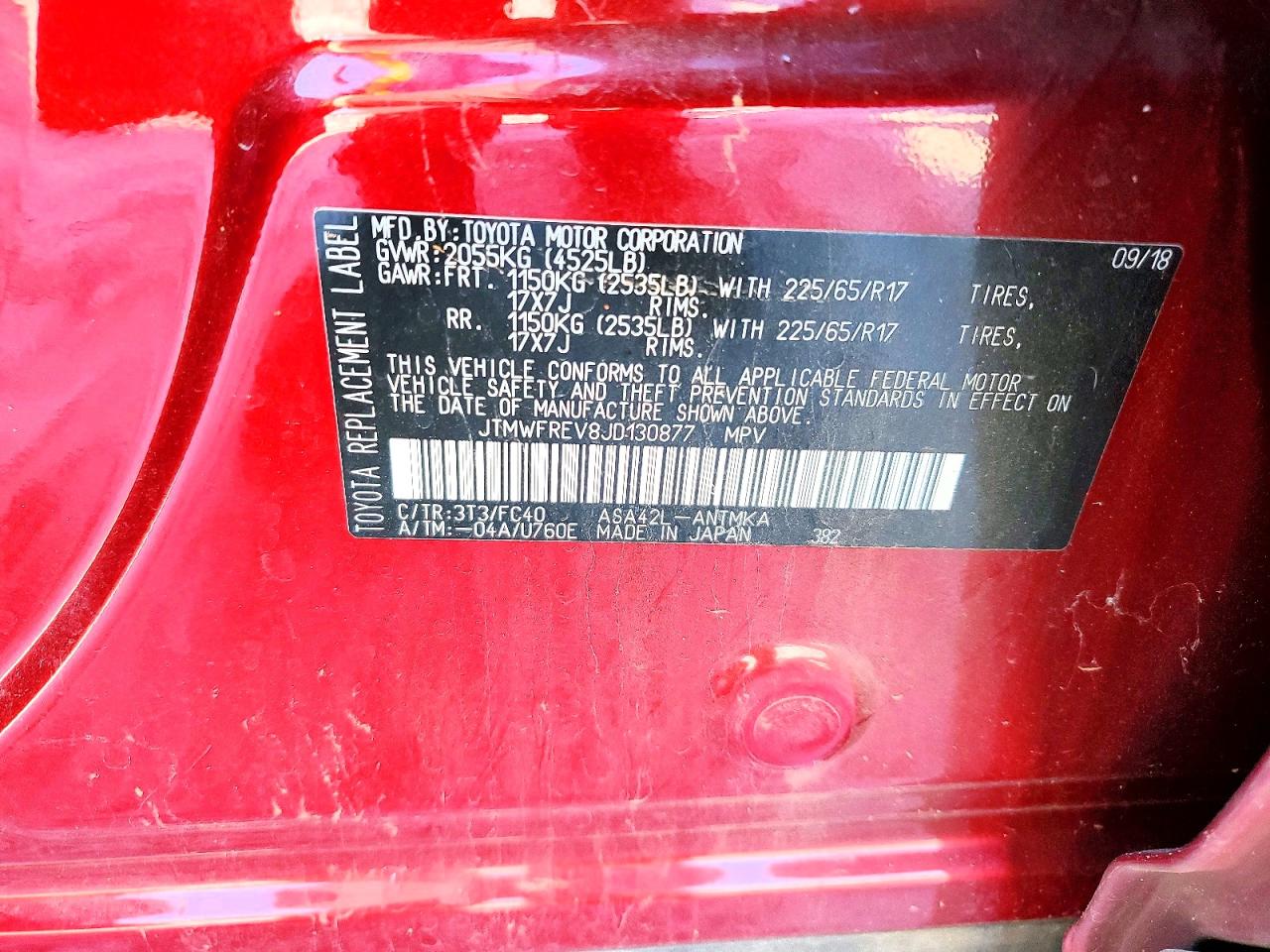 2018 TOYOTA RAV4 XLE photo 53