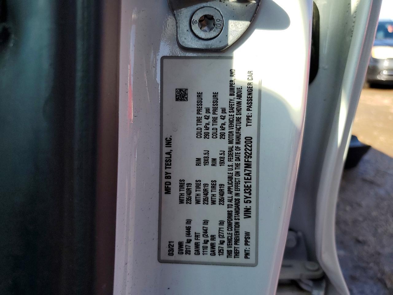 2021 TESLA MODEL 3 photo 37