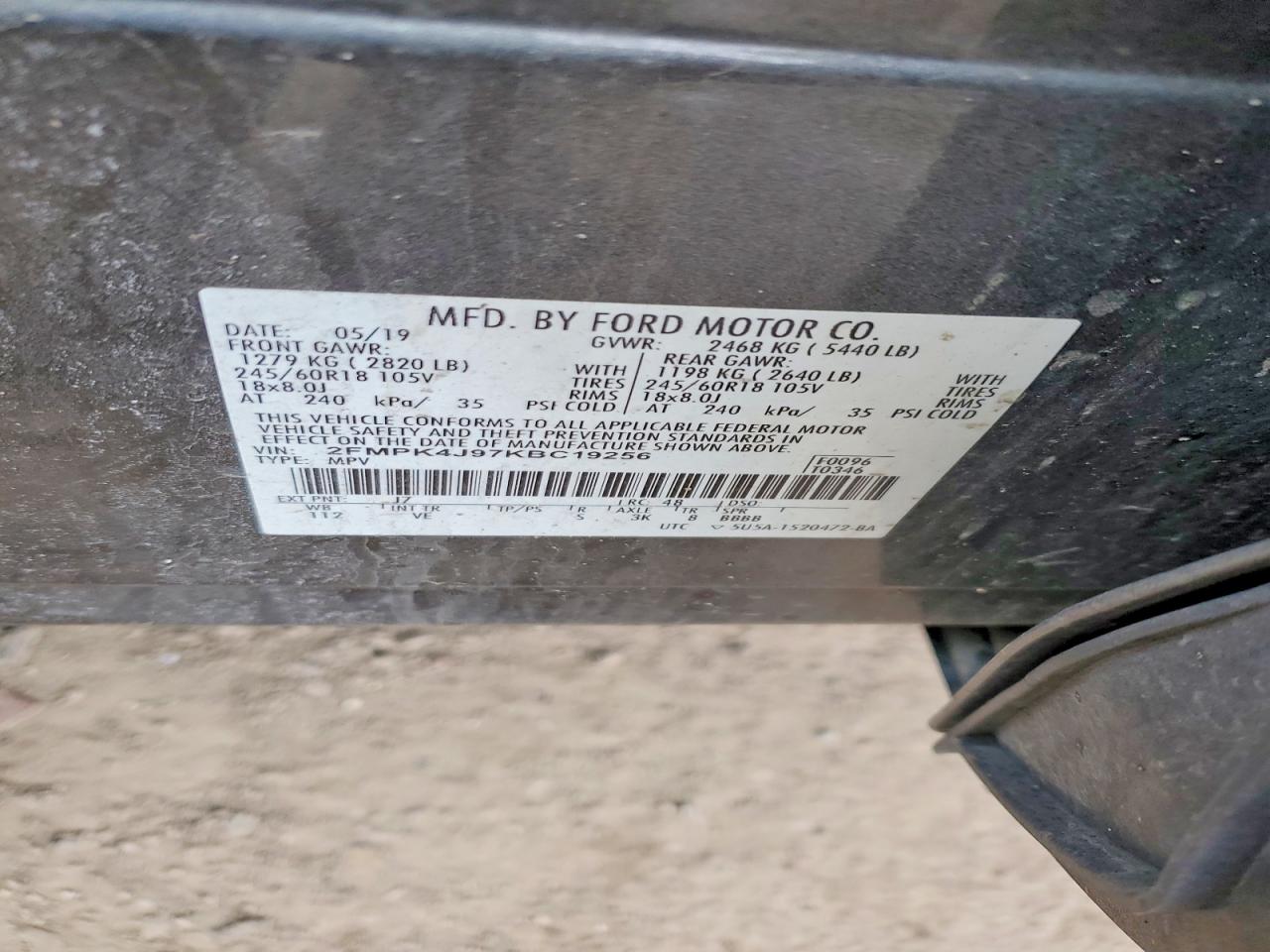 2019 FORD EDGE SEL photo 25